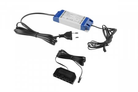 Transformator 12V PRO PLUS 15W, distribuitor 6 prize MiniAmp, cablu alimentare 2 m