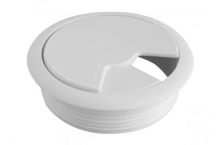 HARDVER BÚTOROKHOZ - Trecere cabluri Ø60 mm, plastic, alb mat