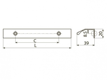 Maner mobila TREX 150 mm, aluminiu [2]