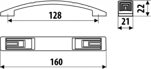 Maner mobila UR27 128 mm, alama antichizata [2]