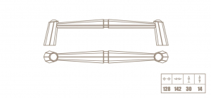 Maner mobila WMN762 128 mm, argint venetian [3]