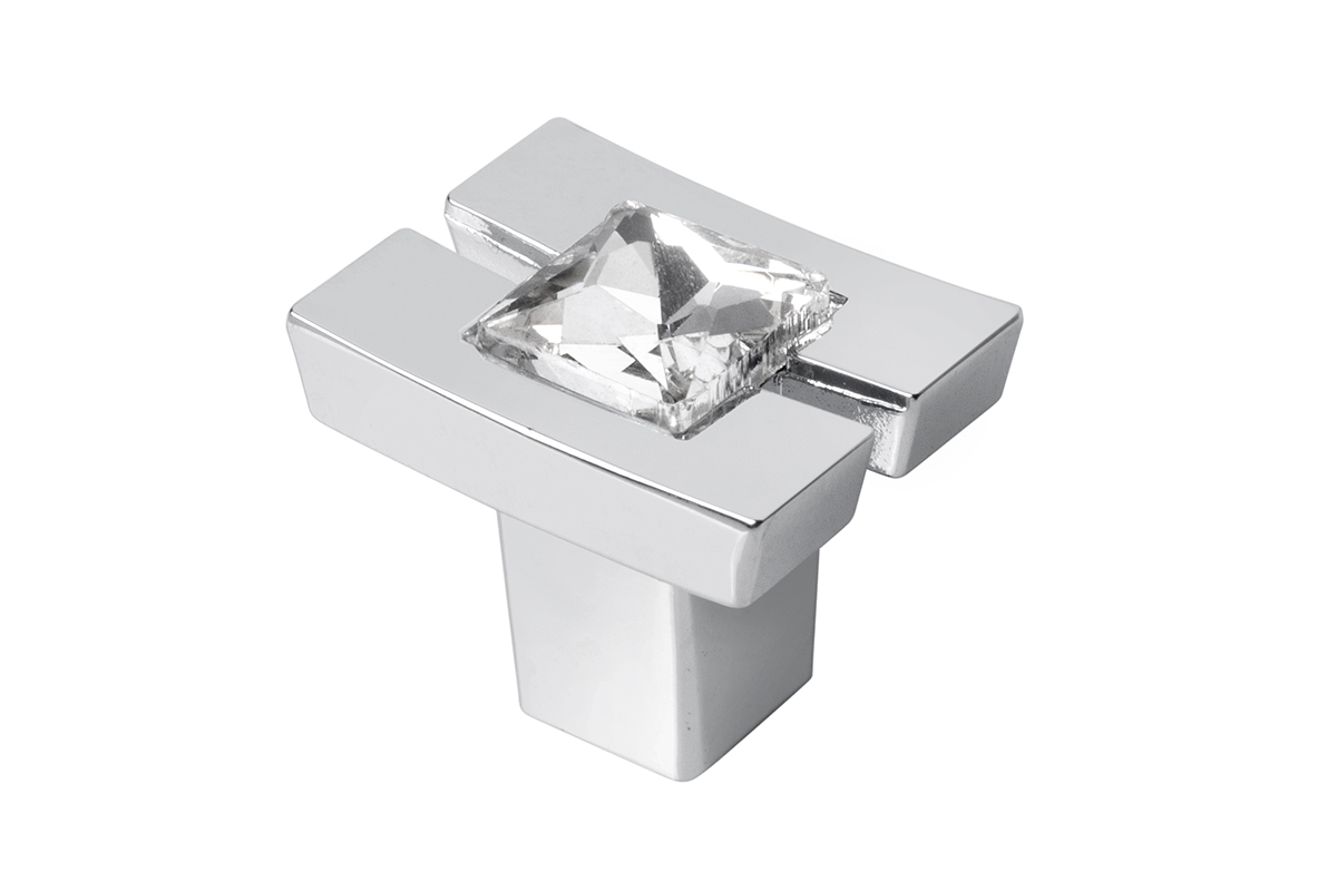 Buton mobila CRYSTAL 71C, cromat