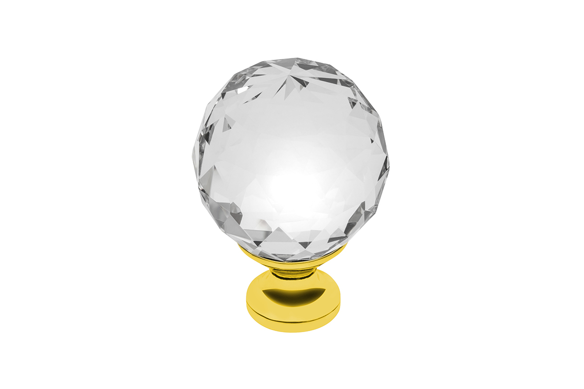 Buton mobila Crystal Palace D30 mm, auriu