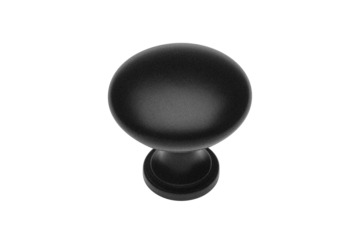 Buton mobila TERNI 30x29 mm, negru mat