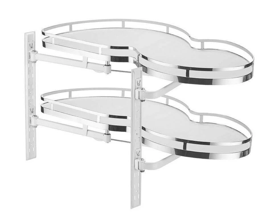 Cos Jolly carusel pentru colt, deschidere dreapta, corp mobilier 1000 mm, cromat
