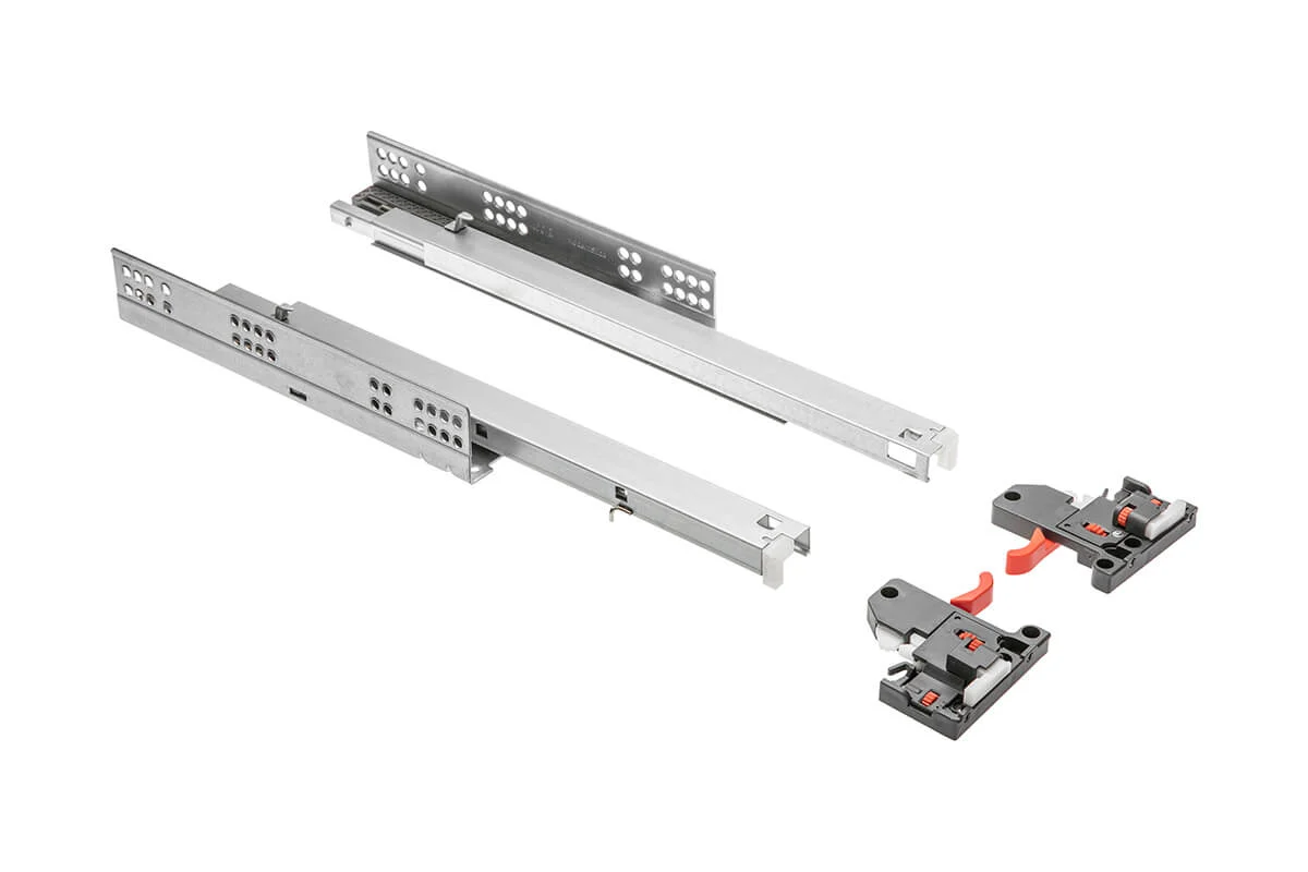 Glisiera Modern Slide 350 mm, soft-close, extragere totala, reglaj 3D, pal 18 mm, 30 kg 350 mm