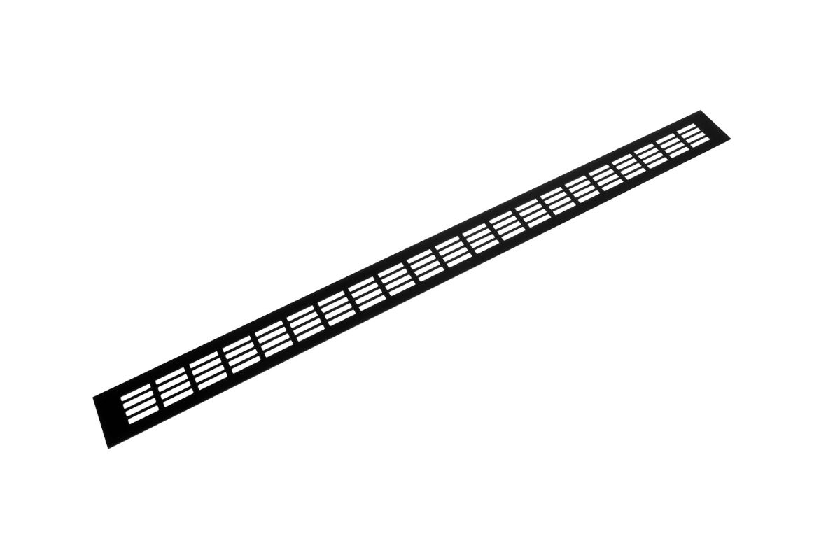 Grila ventilatie 80x1000 mm, negru mat 80x1000 mm