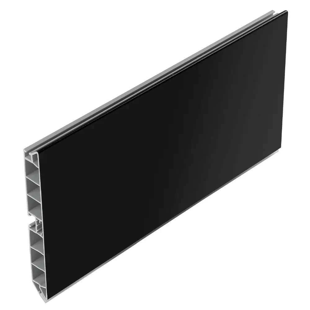 Plinta dreapta PVC H 150 mm, 4 m, negru mat