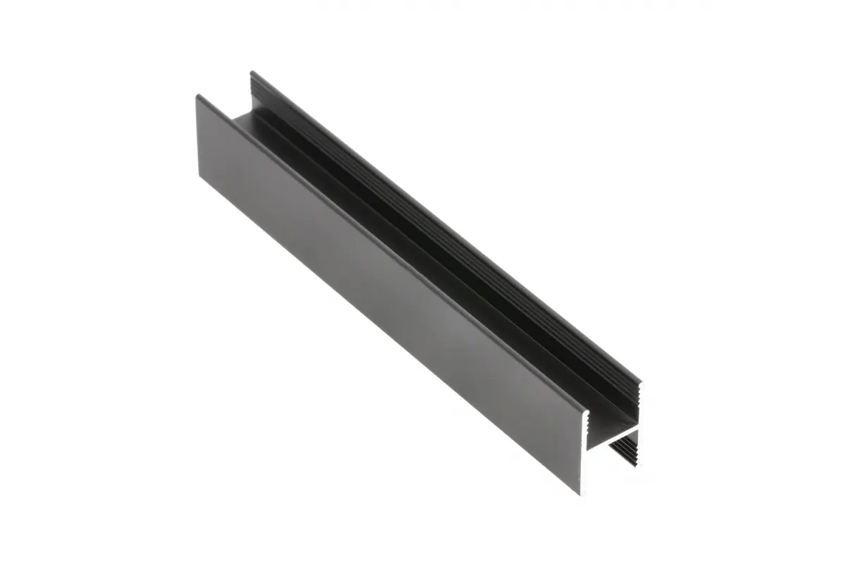 Profil H Flat Line 10 4 mm, 3 m, negru mat