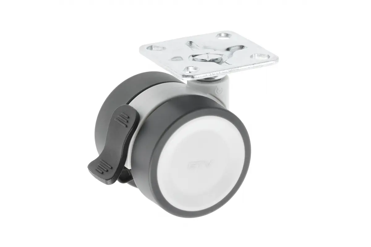 Rola cu frana CIRCO O50 mm, negru-gri