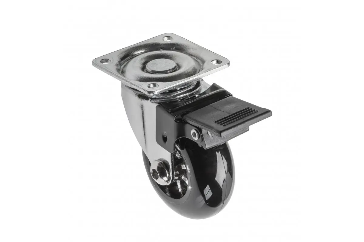 Rola silicon BRAZYLIA O50 mm cu frana, neagra