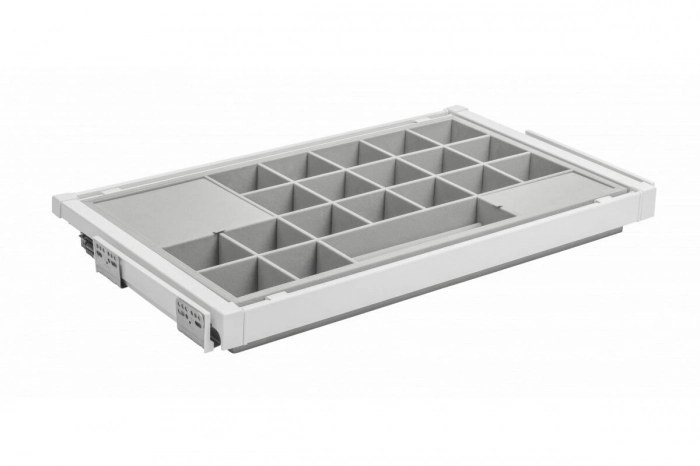 Sertar organizator ELITE 800 mm, soft-close, alb 800 mm