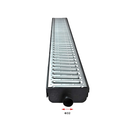 Rigola ACO EasyLine, H50 cu gratar din otel zincat [3]