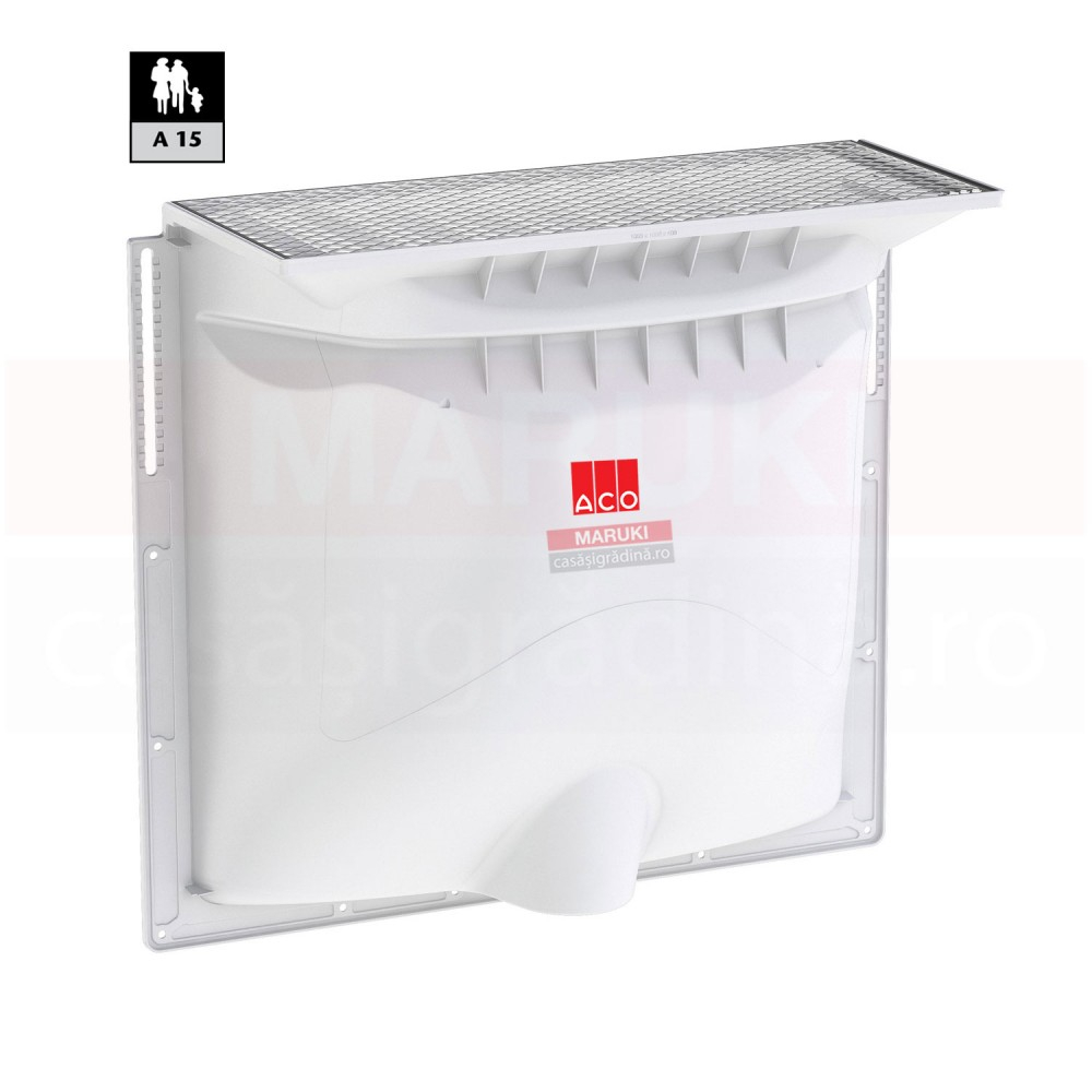 Curte de lumina ACO Therm 1000 x 1300 x 400 mm, cu gratar retea cu ochiuri 30/30, kit de montaj inclus [1]