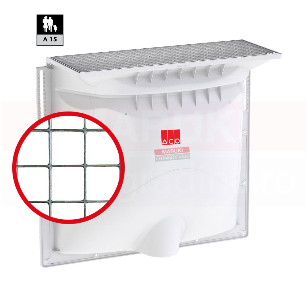 Curte de lumina ACO Therm 1000 x 1300 x 400 mm, cu gratar retea cu ochiuri 30/30, kit de montaj inclus [2]