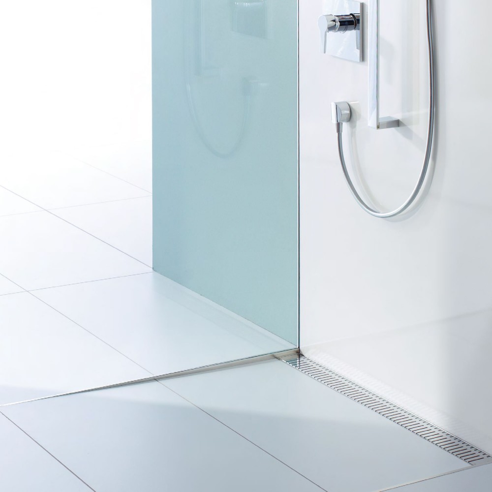 Profil din inox pentru compensare panta dus, ACO ShowerStep, stanga, lungime 990mm, inaltime 10mm, finisaj mat [4]