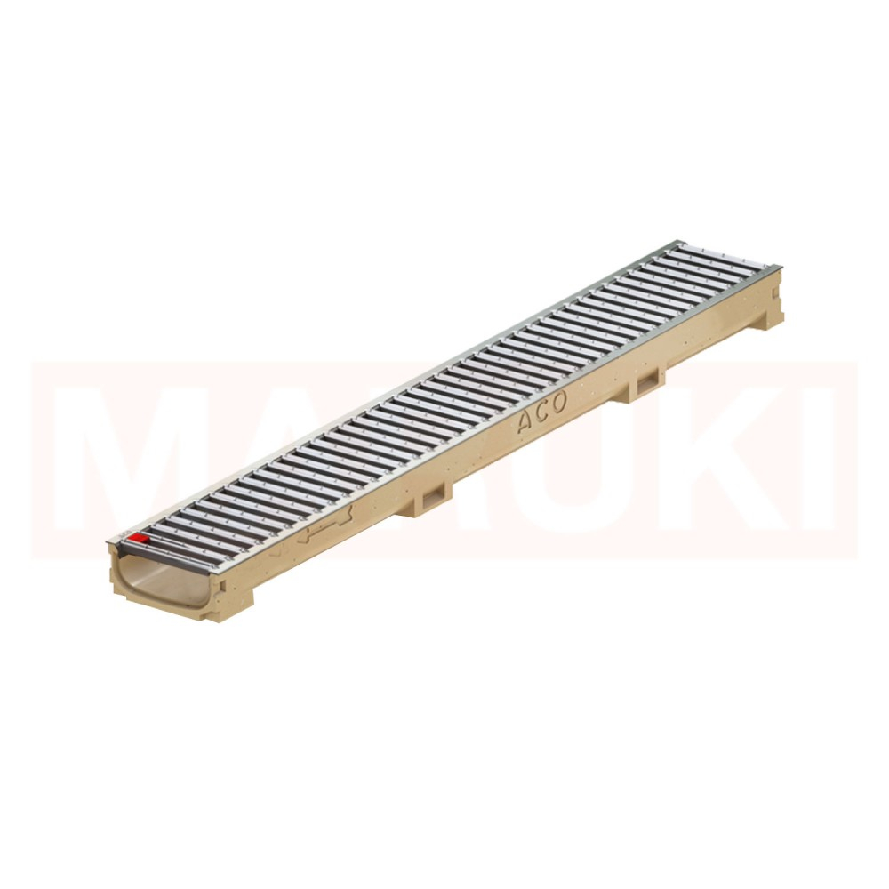 Rigola ACO Self Euroline 60 din beton cu polimeri, gratar nervurat din inox, lungime 100cm [1]