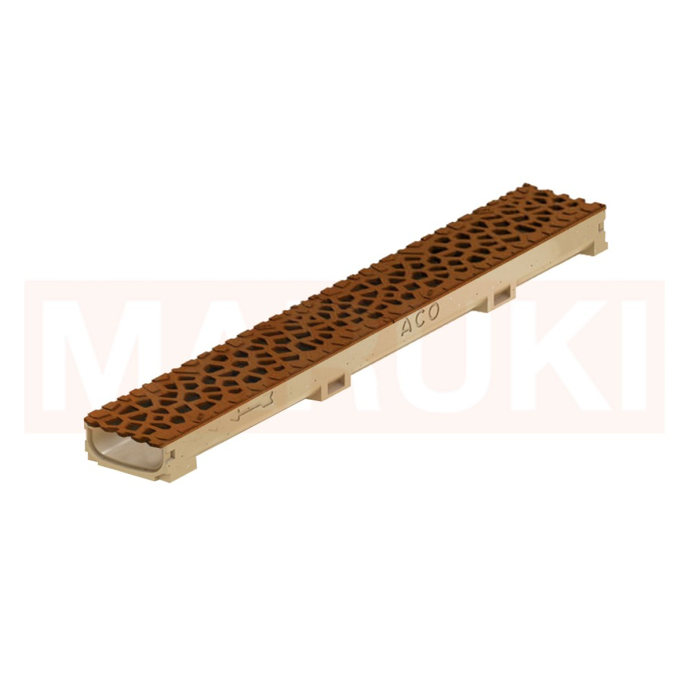 Rigola ACO Self Euroline 60 din beton cu polimeri, gratar tip Voronoi din fonta culoare Quartz, lungime 100cm [1]