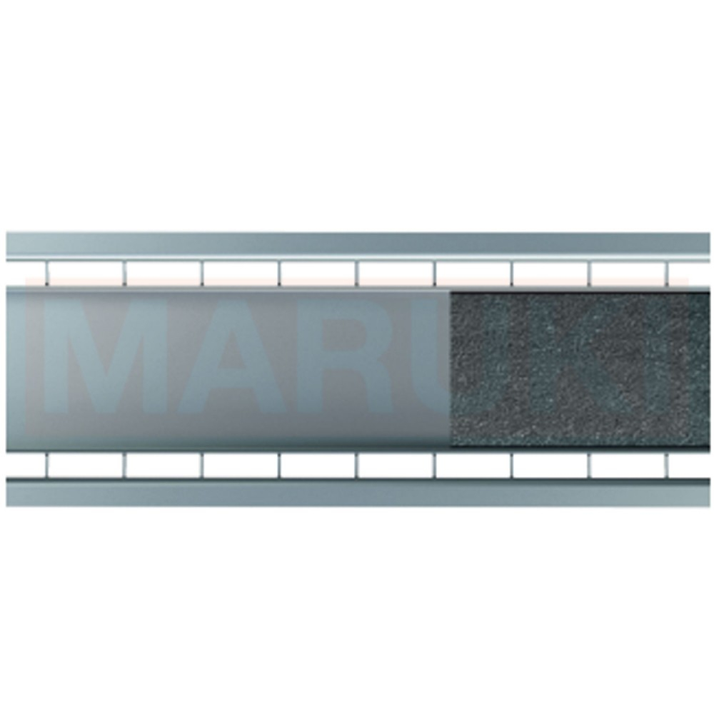 Rigola ACO Self Euroline din beton cu polimeri, gratar cu fanta dubla din inox, detaliu gresie, lungime 100cm [2]