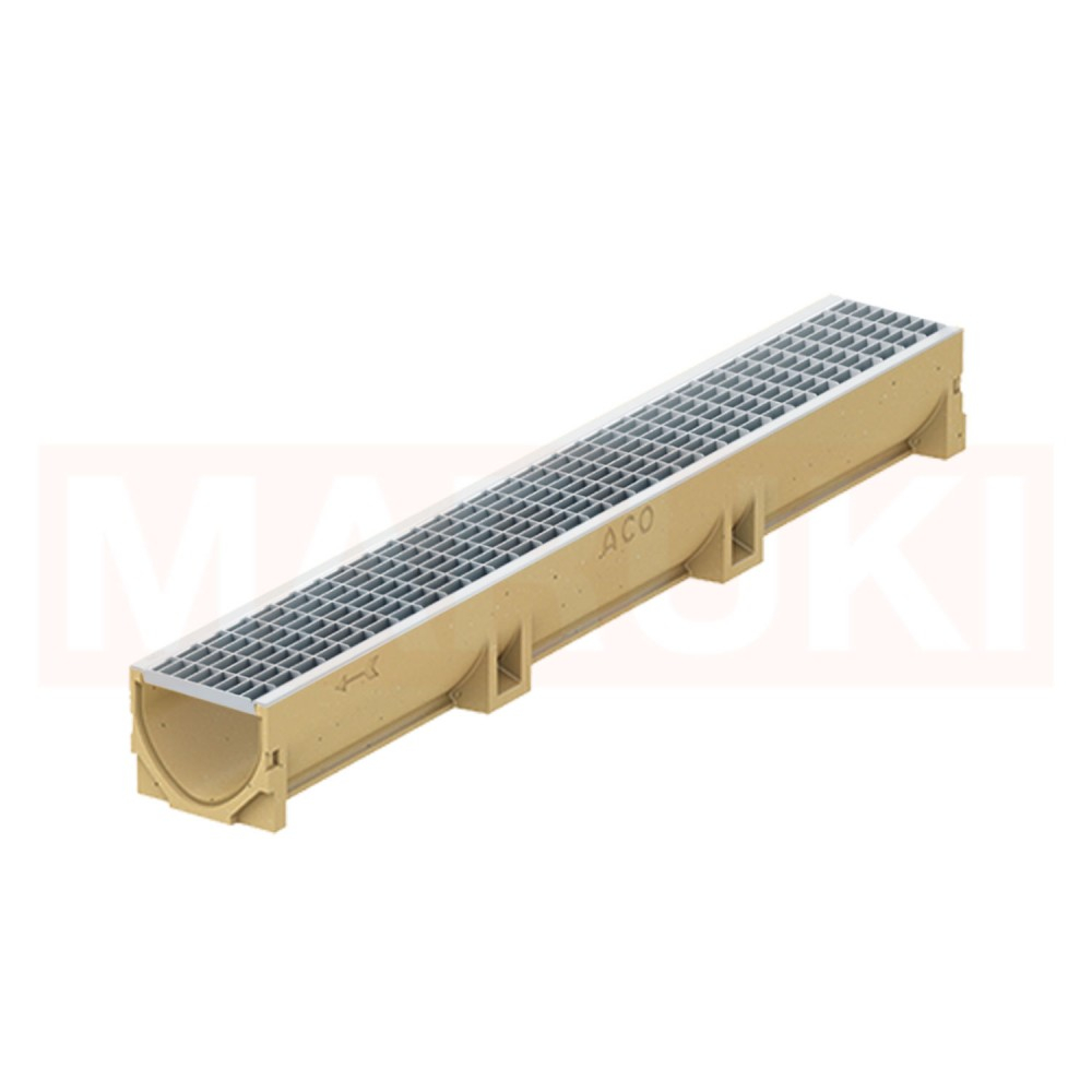 Rigola ACO Self Euroline din beton cu polimeri, gratar retea din inox, lungime 100cm, A15 [1]