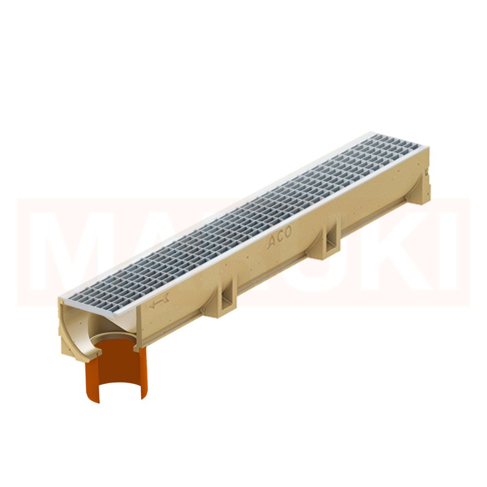 Rigola ACO Self Euroline din beton cu polimeri, gratar retea din inox, lungime 100cm, A15, DN100 [1]