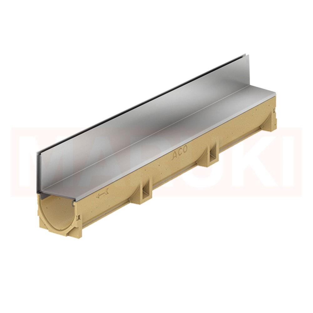 Rigola ACO Self Euroline din beton cu polimeri, gratar tip fanta h=10.5cm, din otel zincat, lungime 100cm [1]