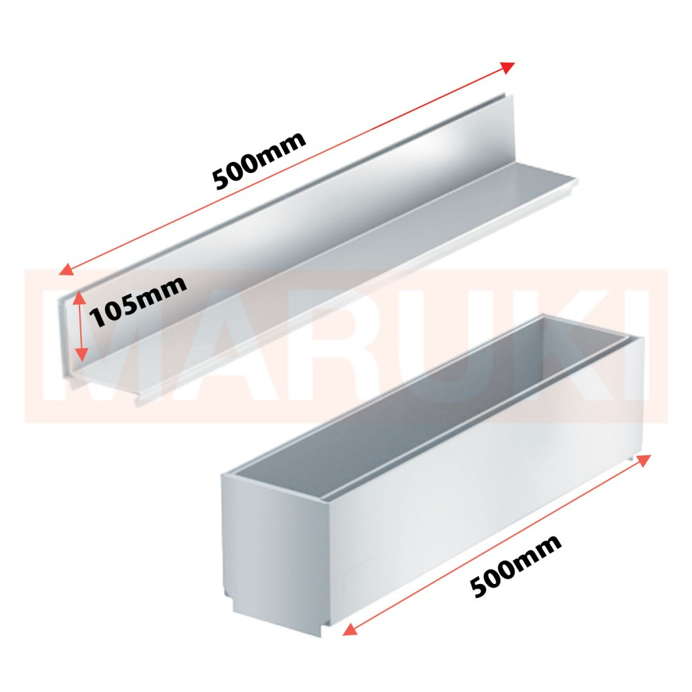 Rigola ACO Self Euroline din beton cu polimeri, gratar tip fanta h=10.5cm si element de revizie din inox, lungime 100cm, DN100 [2]
