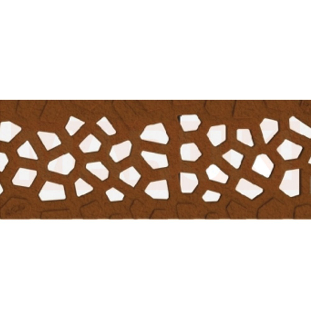 Rigola ACO Self Euroline din beton cu polimeri, gratar tip Voronoi din fonta culoare Corten, lungime 100cm, DN100 [2]