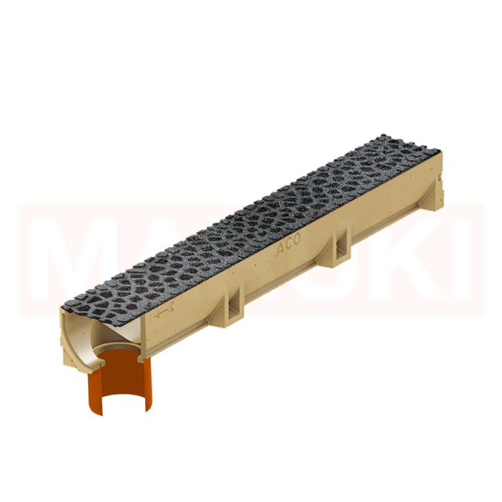 Rigola ACO Self Euroline din beton cu polimeri, gratar tip Voronoi din fonta culoare Diamant, lungime 100cm, DN100 [1]