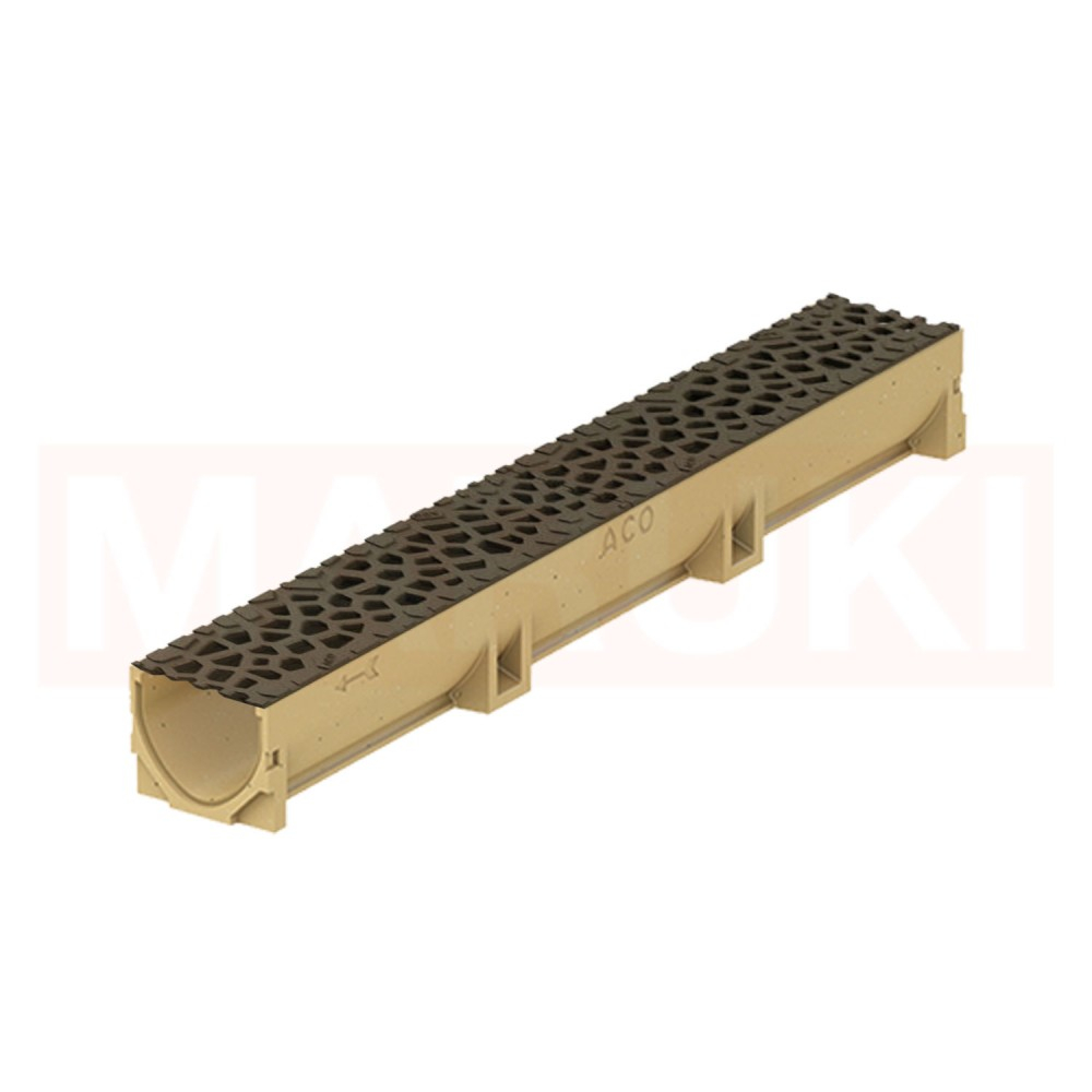 Rigola ACO Self Euroline din beton cu polimeri, gratar tip Voronoi din fonta culoare Quartz, lungime 100cm [1]