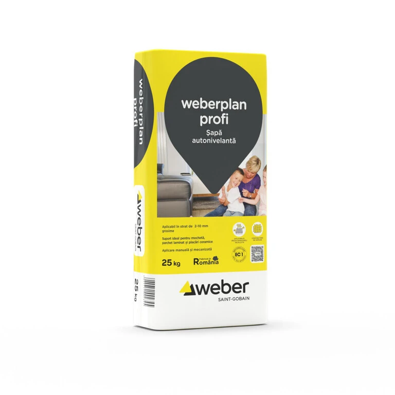 Sapa autonivelanta pe baza de ciment Weberplan profi, 25kg [1]