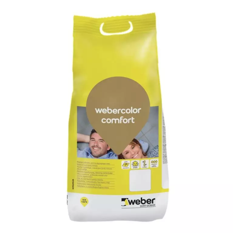 Gresie Faianta - Chit de rosturi Weber Color Comfort interior/exterior alb, 5kg