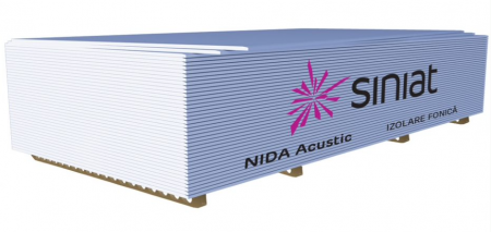Gips Carton - Placa gips carton Siniat Nida Acustic, antifonica, 12.5mm
