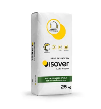 Adeziv termosistem - Adeziv si masa spaclu vata bazaltica Isover Profi Fassade, exterior, 25 kg