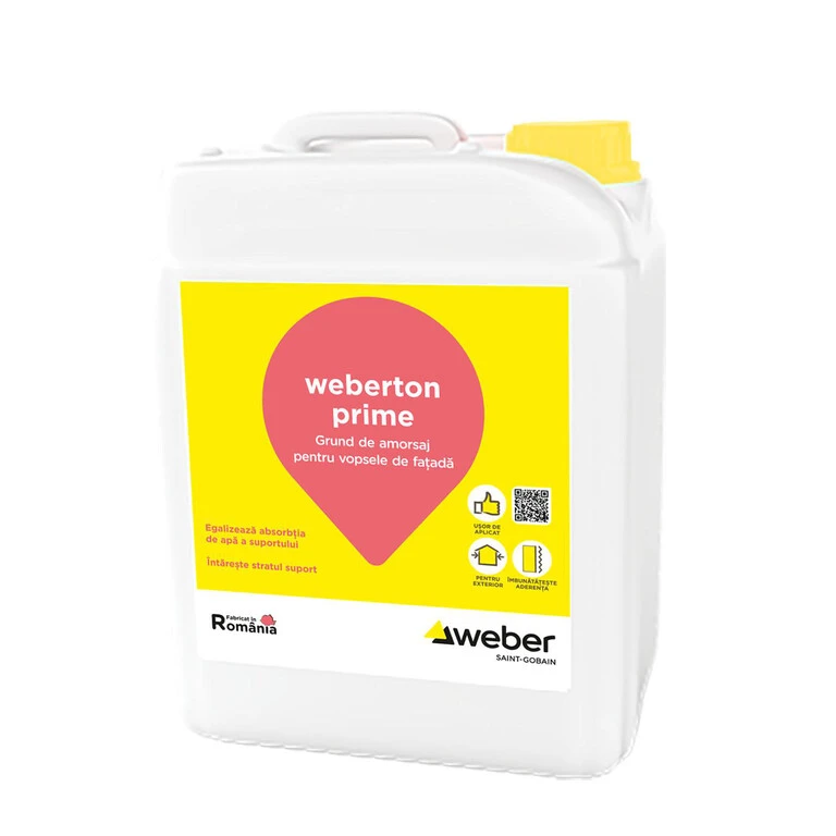 Grunduri si Amorse - Amorsa transparenta pentru vopsea superavabila pentru fatade Weberton prime, 10l
