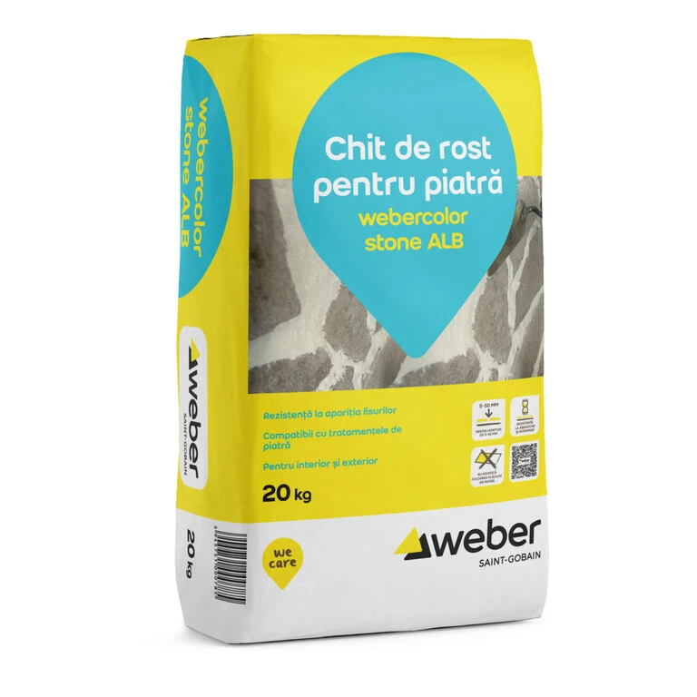 Piatra Naturala - Weber Color Stone, alb, 20 kg