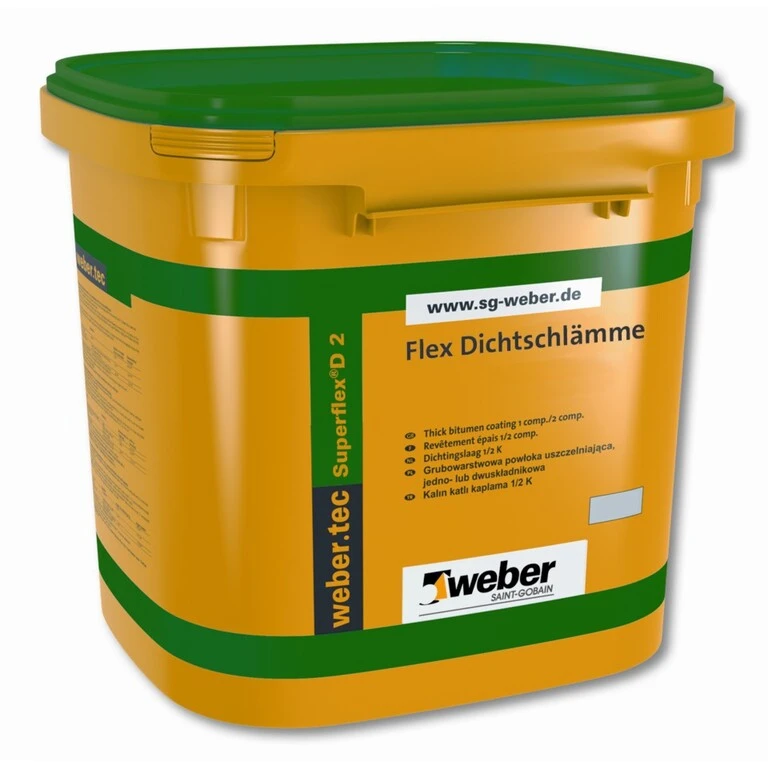 Hidroizolatii - Hidroizolaţie bicomponentă flexibilă cu întărire rapidă - Weber superflex D2