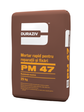 Manuale pe baza de ciment - Tencuiala Duraziv PM 47, rapida, pentru reparatii si fixari, interior/exterior