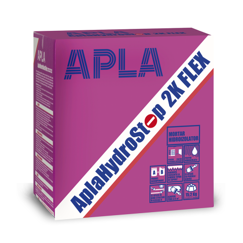 Grunduri si Amorse - Mortar hidroizolator flexibil, bicomponent AplaHydroStop 2K Flex