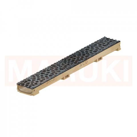 Rigole din beton cu polimeri cu inaltime redusa - Rigola ACO Self Euroline 60 din beton cu polimeri, gratar tip Voronoi din fonta culoare Diamant, lungime 100cm