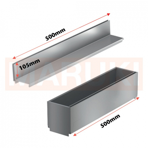 Rigola ACO Self Euroline din beton cu polimeri, gratar tip fanta h=10.5cm si element de revizie din otel zincat, lungime 100cm, DN100 [1]