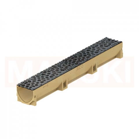 Rigole din beton cu polimeri cu inaltime normala - Rigola ACO Self Euroline din beton cu polimeri, gratar tip Voronoi din fonta culoare Diamant, lungime 100cm