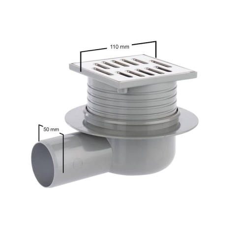 Sifon pardoseala RUG Self cu inaltime reglabila, iesire orizontala DN50 [1]