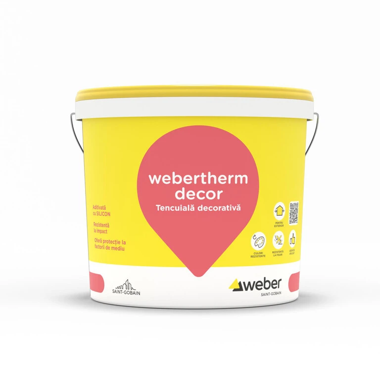 Tencuiala decorativa acrilica cu silicon Webertherm decor
