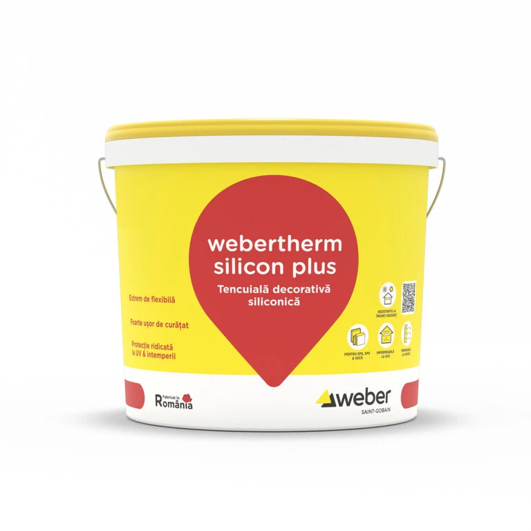 Tencuiala decorativa Webertherm silicon plus galeata - 25kg