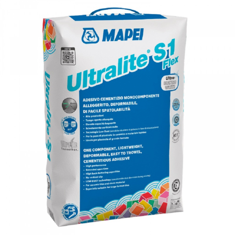 Marmura - Ultralite S1 - Adeziv îmbunătățit pe bază de ciment, monocomponent, 15kg