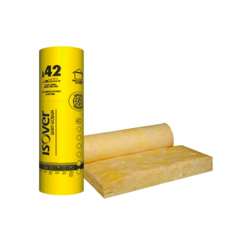 Vata de sticla - Vata de sticla Isover Akusto Twin, 50x7500x600, 18m2/rola - Izolatie fonica si termica