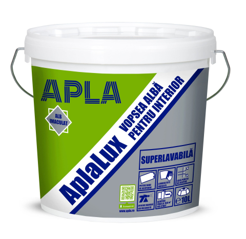 Vopseluri - Vopsea lavabila alba pentru interior Aplalux 25L