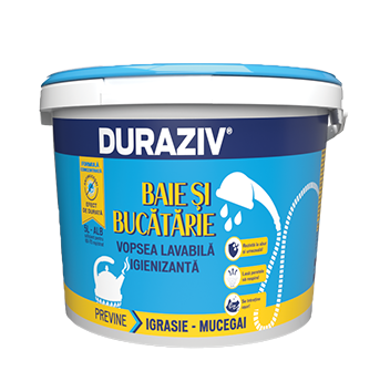 Vopseluri - Vopsea lavabila igienizanta pentru interior Duraziv Baie si Bucatarie - 5l