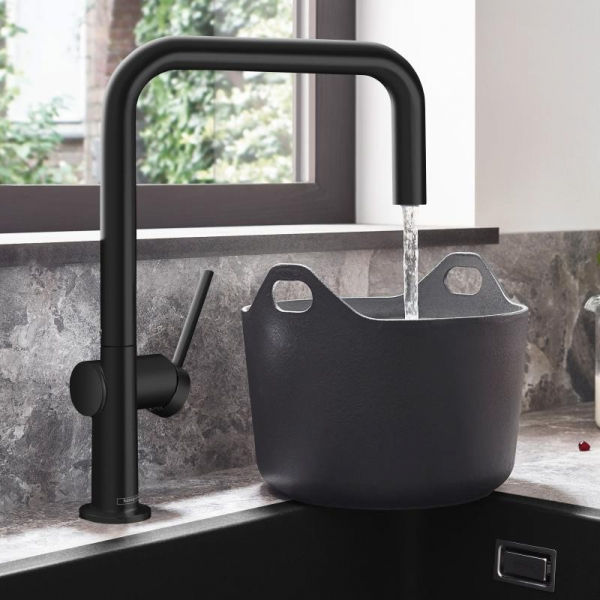 Baterie bucatarie Hansgrohe Talis M54 U 220 negru mat [3]